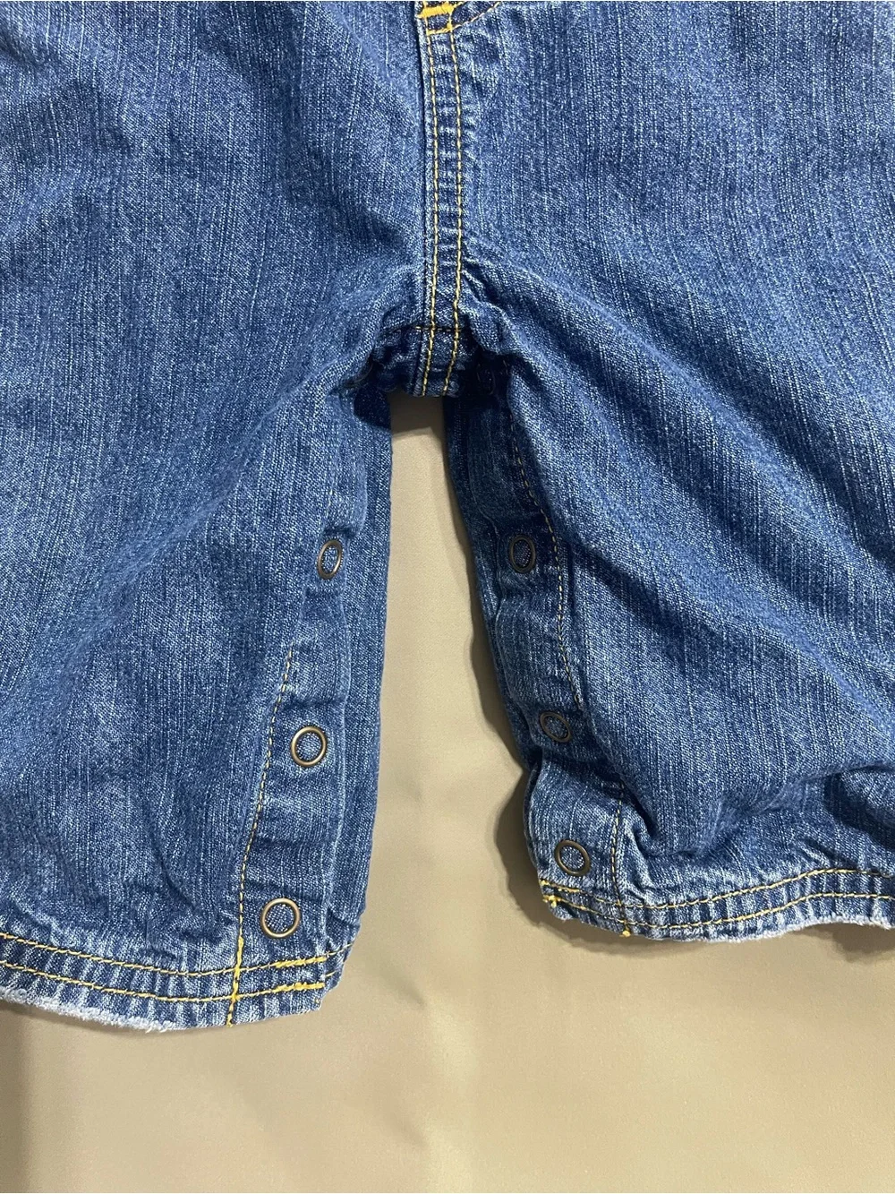 Vintage Disney Jungle Book Denim Palm Tree Embroidered Baby Overalls - Blue